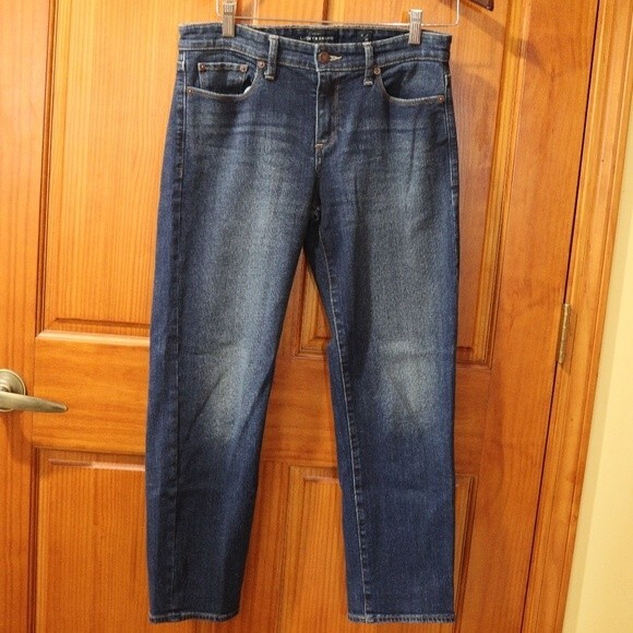 Lucky Brand Sweet Crop Jeans Medium Wash Stretch Mid-Rise Straight Crop Sz 8 - Picture 2 of 14
